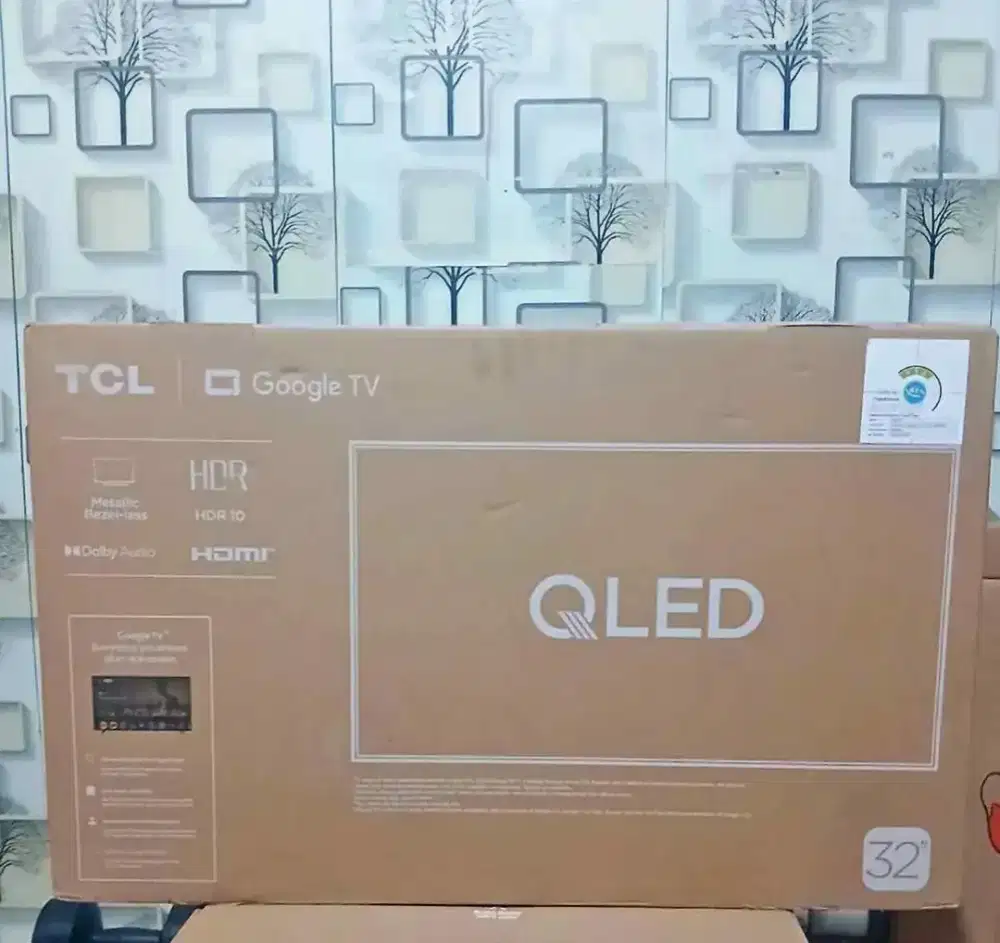 Tv tcl qled 32 google tv baru netflix youtube