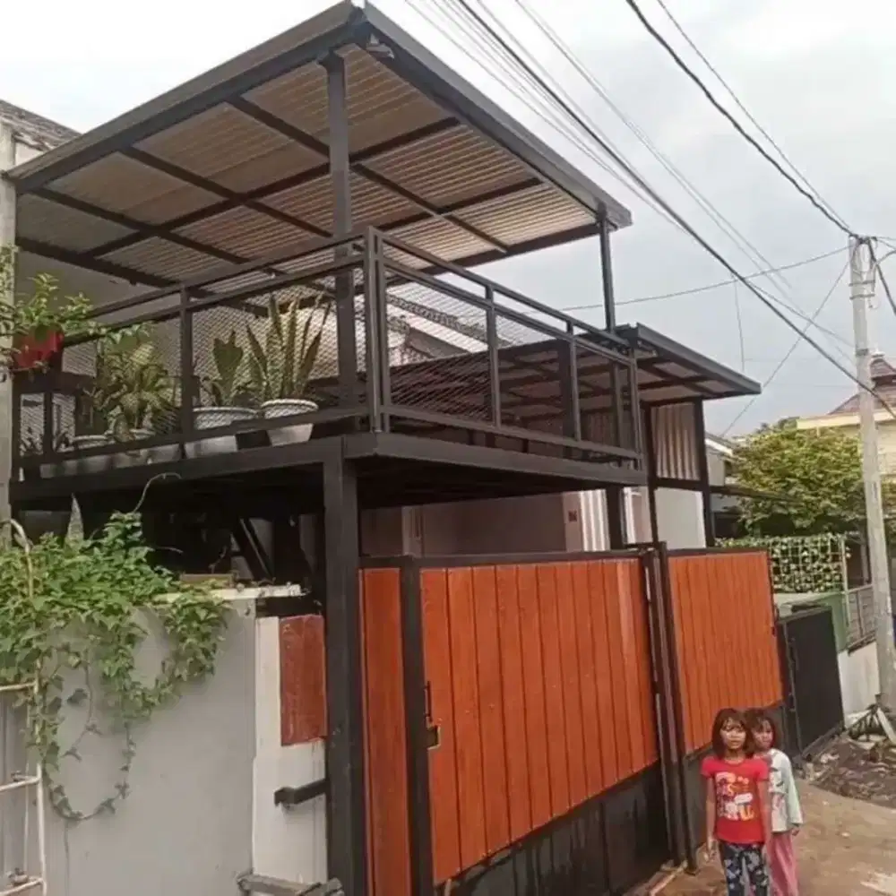 Pemasangan mezanine minimalis semidak