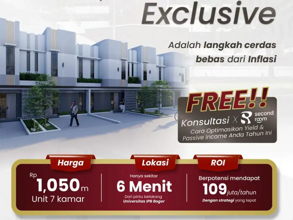 Kost 7 Kamar 6 Menit ke IPB Bogor - Passive Income 109 Juta/Tahun