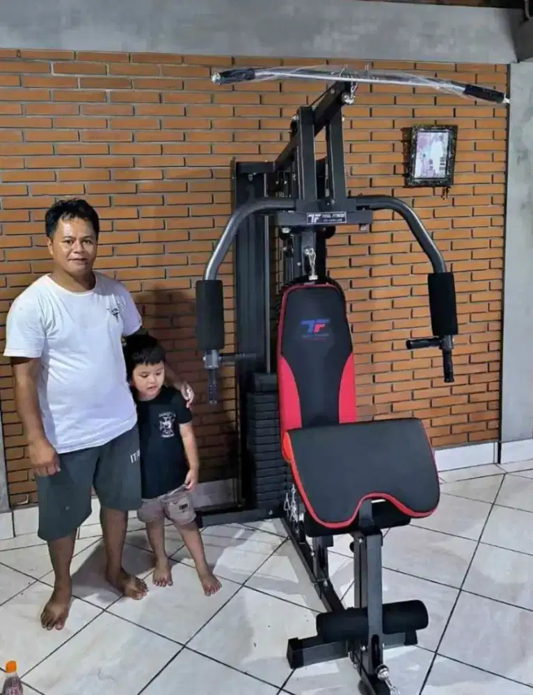 ALAT FITNESS KEBUGARAN BARU HOME GYM 1 SISI BEBAN 75 KG