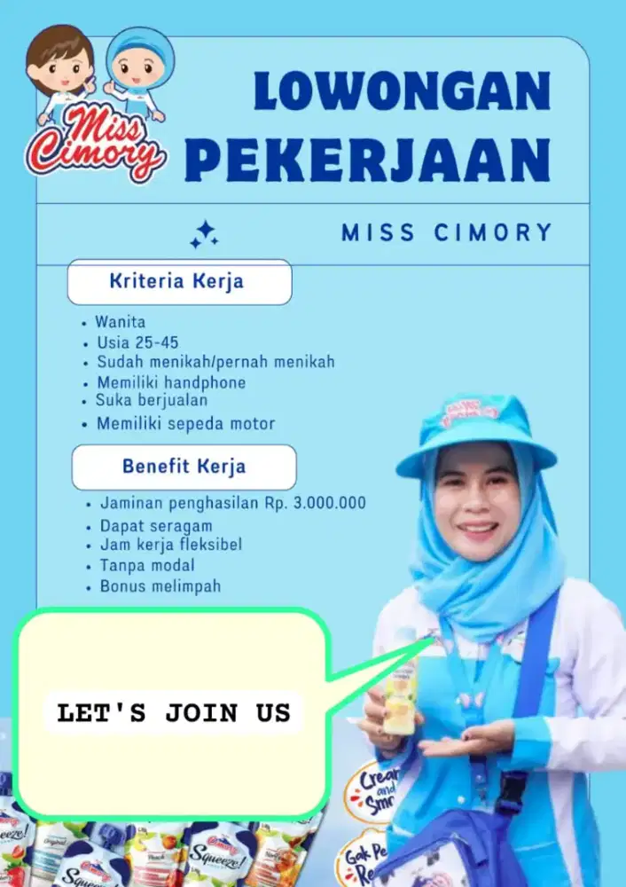 Lowongan pekerjaan Miss cimory