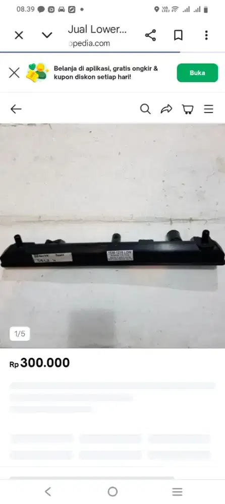 Jual penutup atas bawah radiator avanza 2014 bekas masih bagus