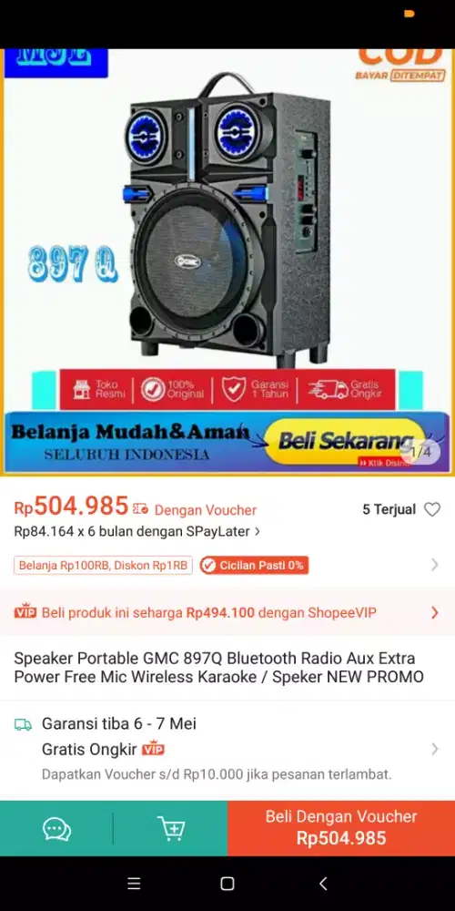 speaker gmc 897q like new