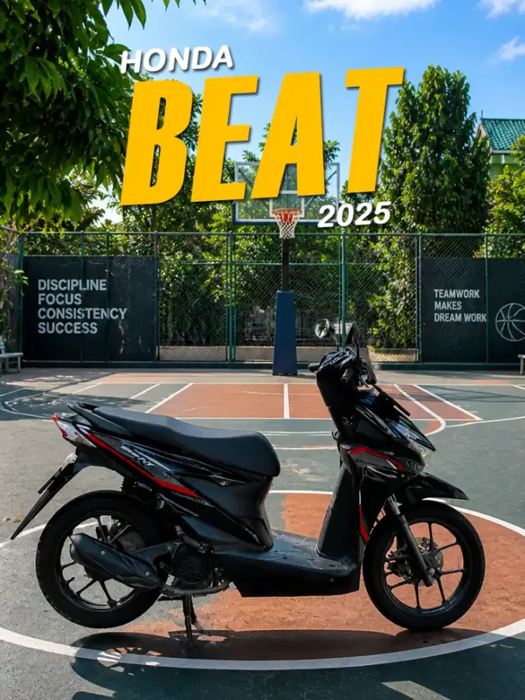 Honda BeAT CBS 2025 Hitam KM 6rb – Pajak Panjang 2026, Siap Pakai!