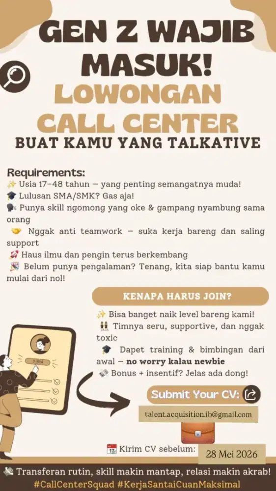Lowongan Kerja Call Center
