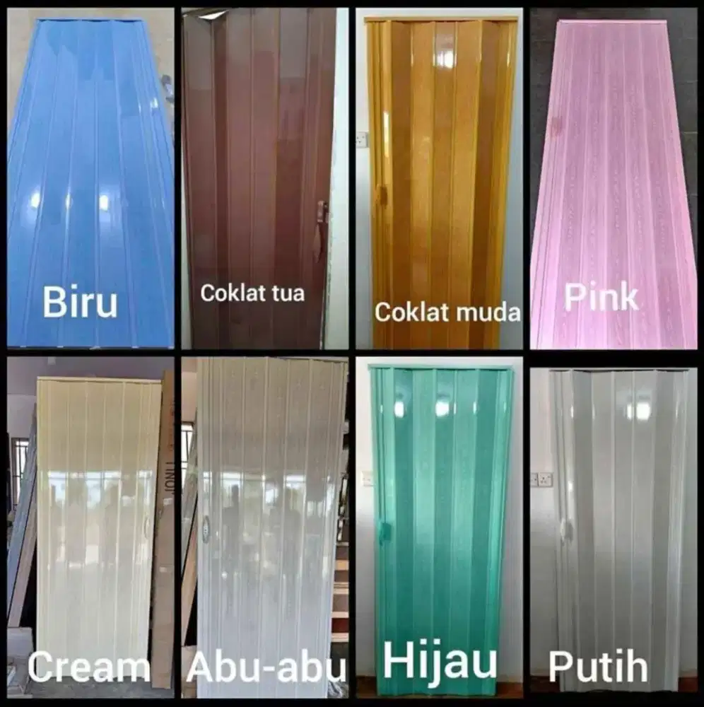 PINTU LIPAT PVC KAMAR MANDI (208cm x 80cm )
