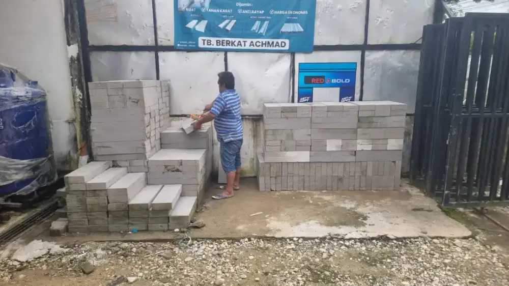 Jual habisin stok bata ringan, pliwood, besi dan gypsum
