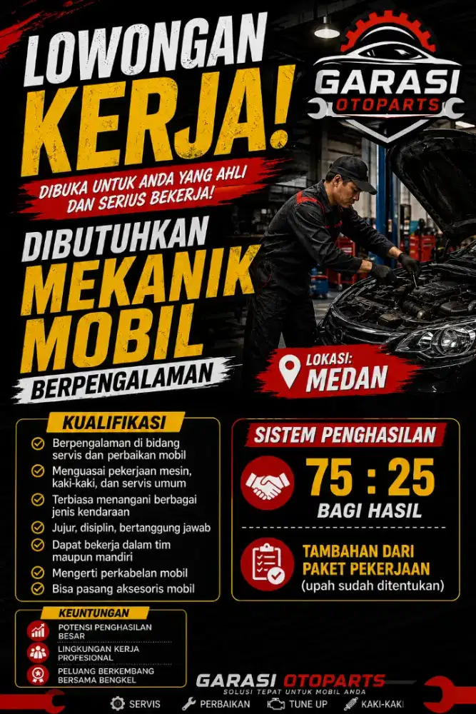 Lowongan Mekanik Mobil