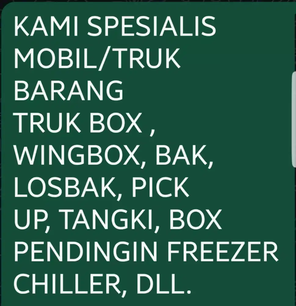 Mobil bak triway long siap kerja