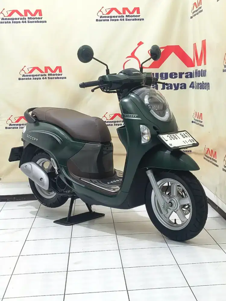 Am Barata #Km 7 Ribu Honda New Scoopy Prestige tahun 2024 Hijau Doff