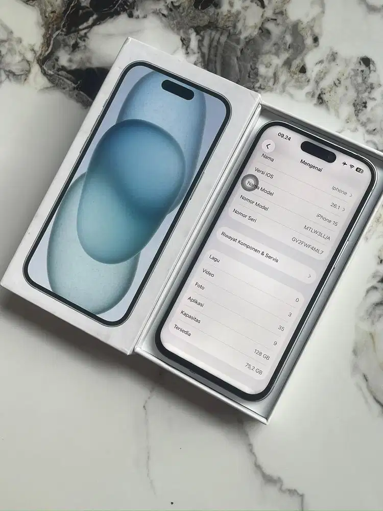 iPhone 15 Basic fullset no hf 128GB inter