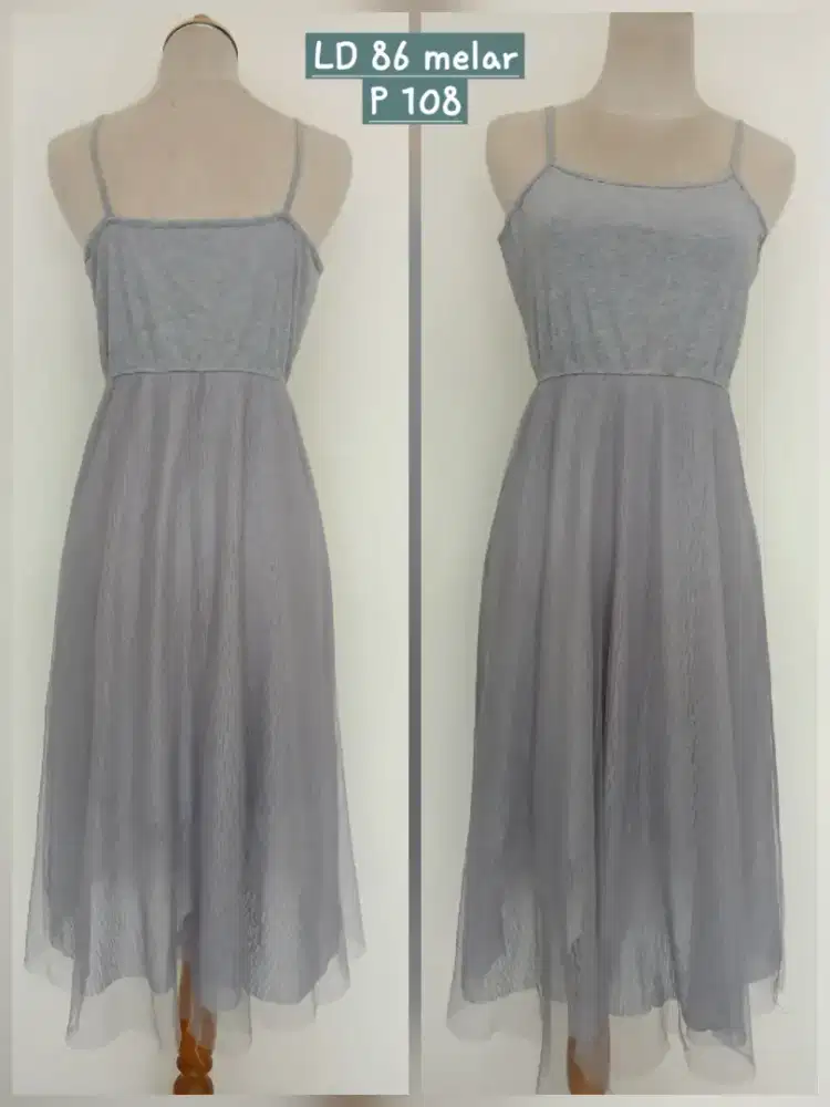 Baju dress midi tanktop sz M, preloved