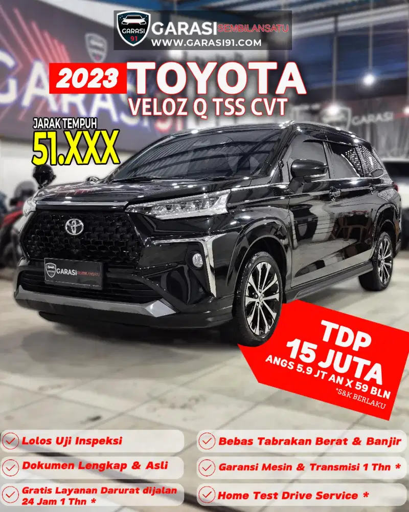(Tdp 15 JT) NEW VELOZ Q TSS CVT 2023