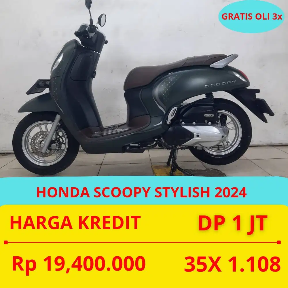 PROMO SUKSES MOTOR HONDA SCOOPY STYLISH 2024 DP MURAH 1 JUTA GUYS