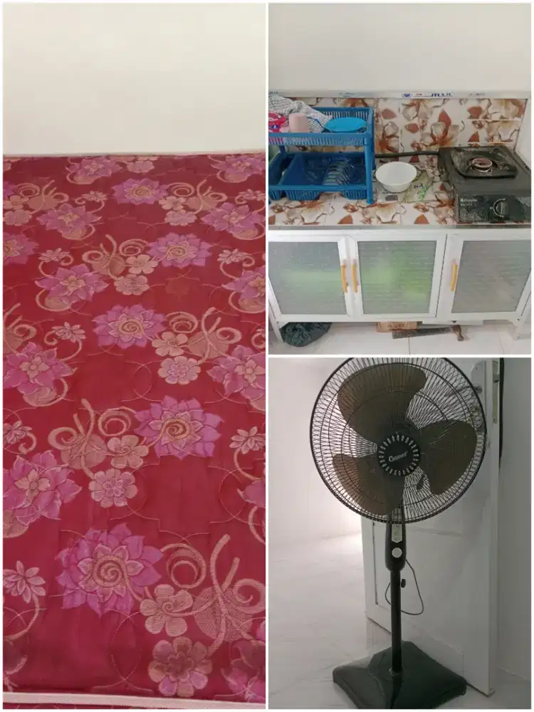 kasur meja kompor kipas angin
