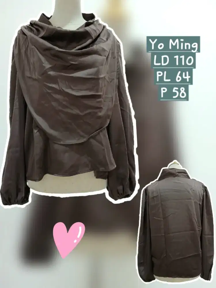 Baju atasan blouse wanita Yo Ming sz XL, preloved