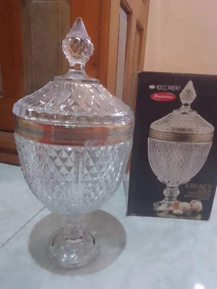 Toples Piala Kristal Riccardo Pasabahce Legacy Gold Collection