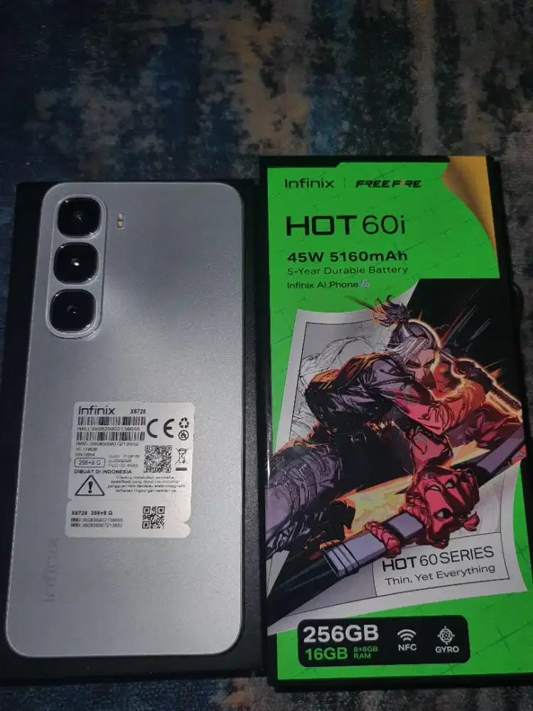 Infinix Hot 60i 8/256Gb Fullset Garansi Resmi 99% spt Baru No Minus