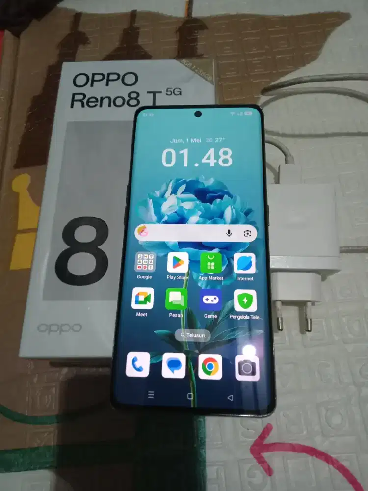 Oppo Reno 8T 5G 8/256 fullset mulus bisa TT