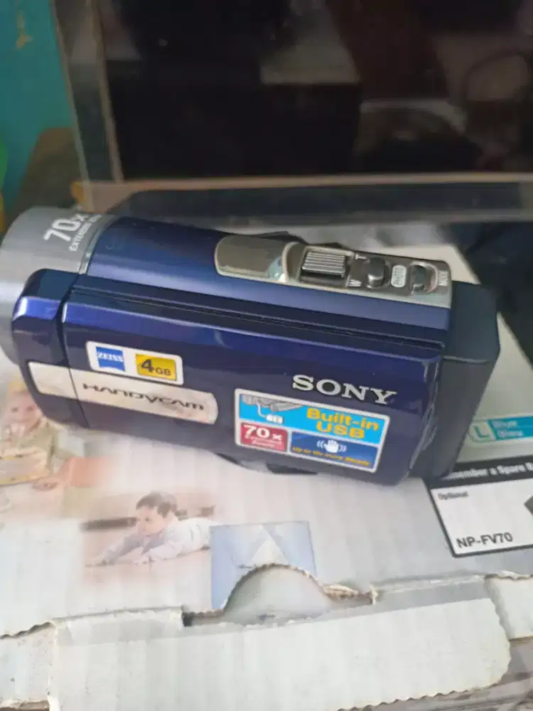 Sony Handycam DCR-SX65E Blue - Fullset Box Mulus No Minus