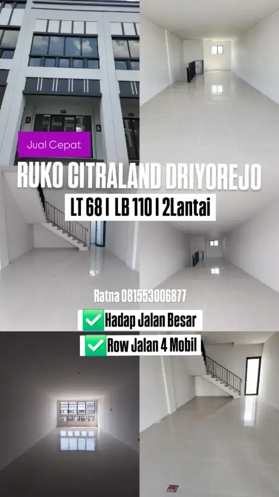 Dijual Cepat Ruko Baru Citraland Driyorejo Gresik