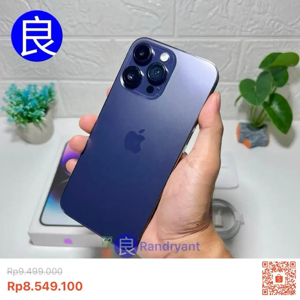 iPhone 14 Pro Max 256GB Deep Purple Ex-Inter SIM Lock RSim Fullset
