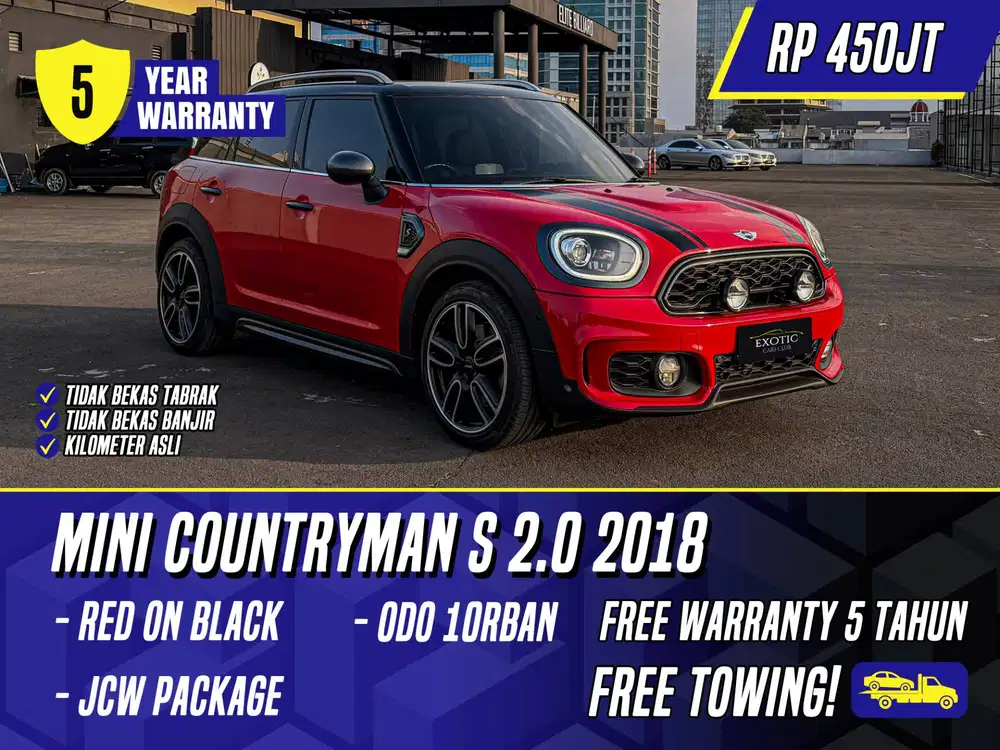 Mini Countryman S 2.0 JCW Package 2018 Red on Black Merah Cooper