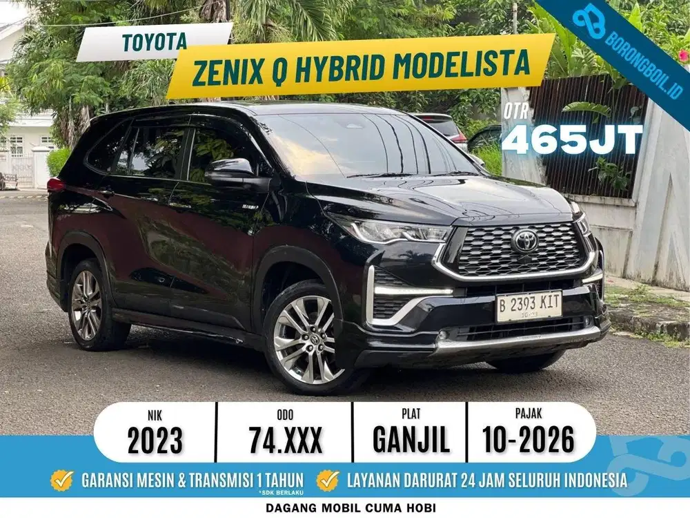 Tipe Tertinggi! Toyota Innova Zenix Q Hybrid TSS Modelista 2023 Hitam