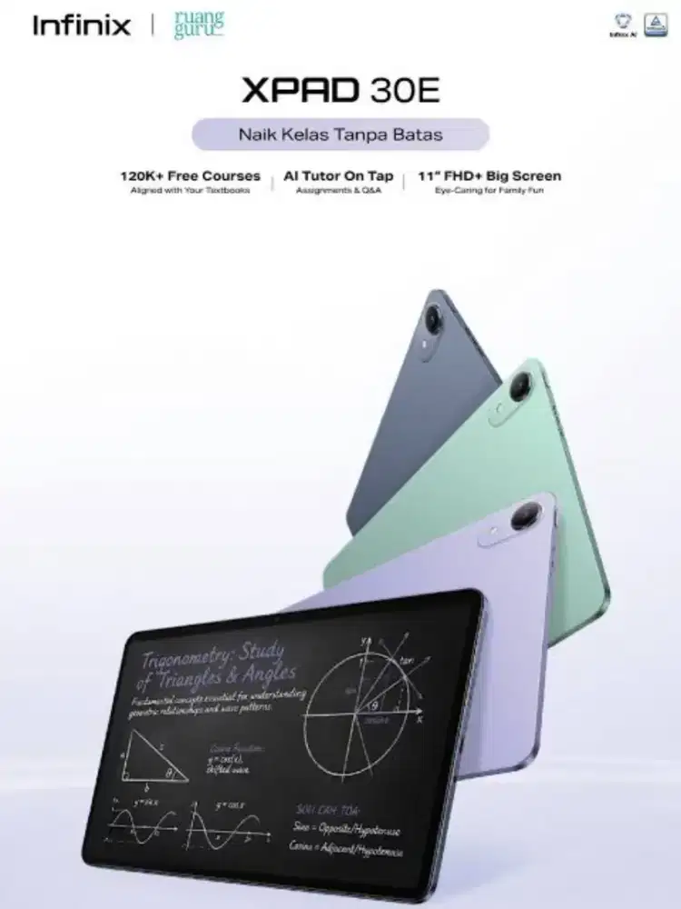 TABLET NAIK KELAS INFINIX XPAD 30E 8/128 WIFI+SELULAR