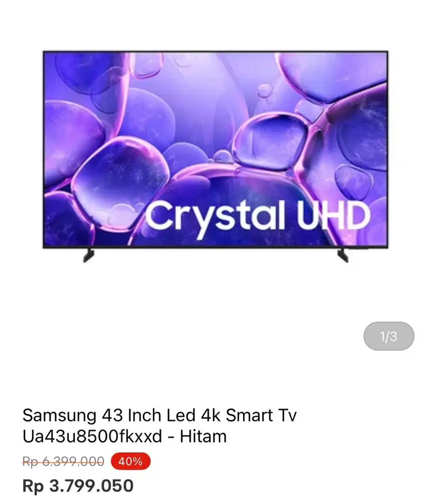 SAMSUNG SMART TV 4K 43inci