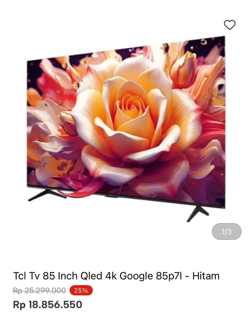 TCL GOOGLE TV QLED 85inci