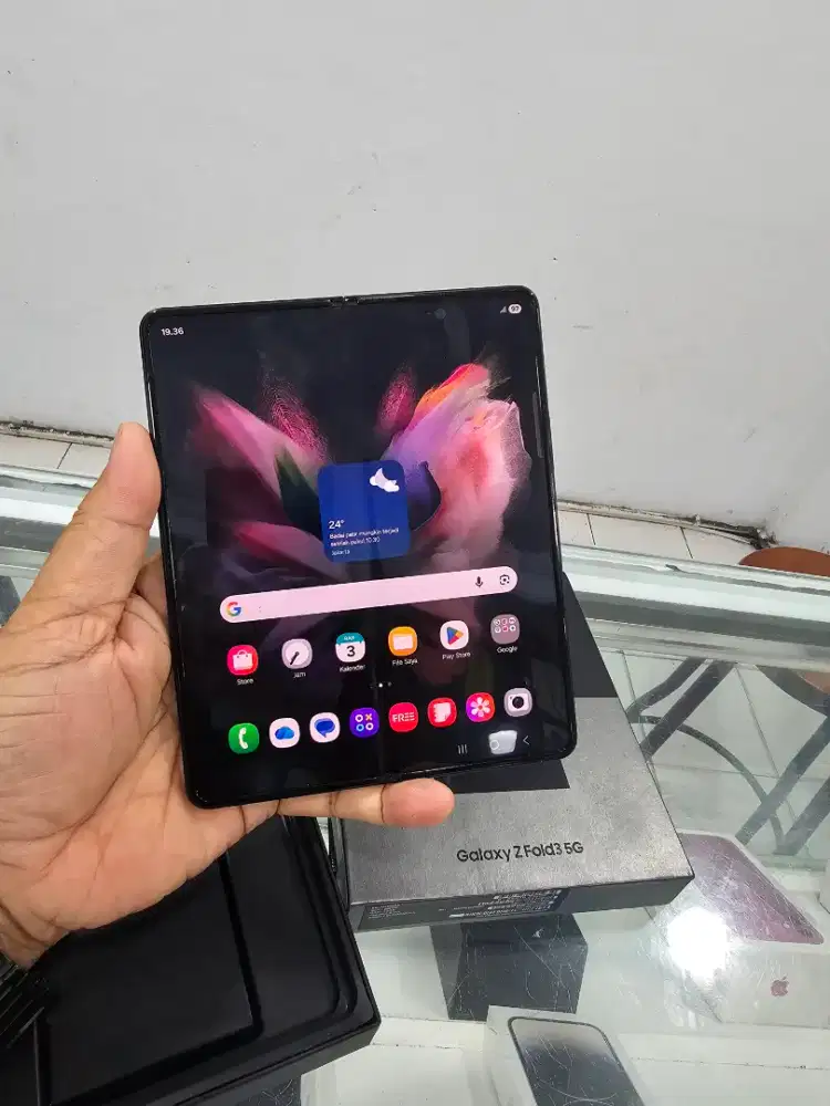 Samsung Z fold 3 12/256 blqck mulus lengkap