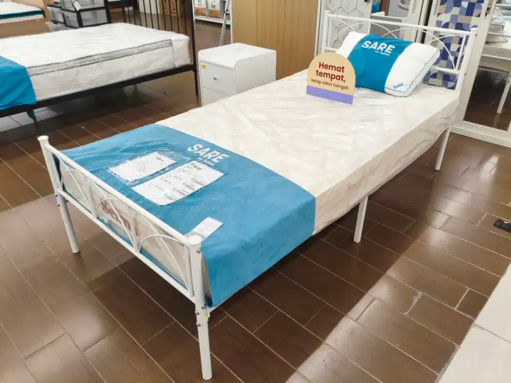 Paket Hemat Tempat Tidur + Kasur 100x200 – Praktis