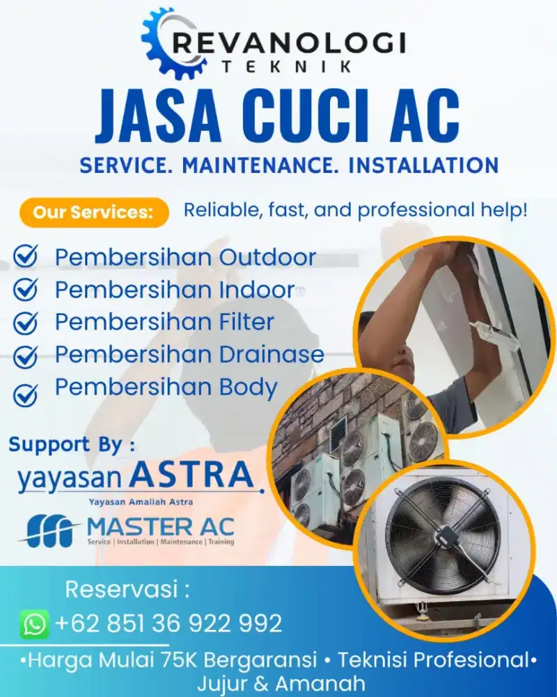 Jasa Cuci AC Bergaransi Service AC Bongkar Pasang AC
