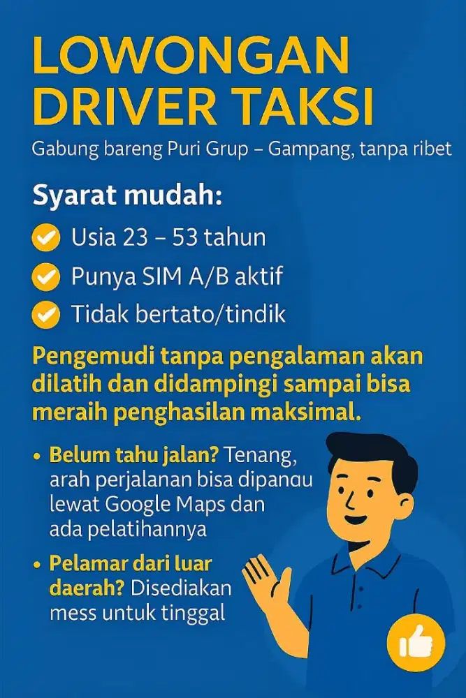 Loker Driver bandara online dan reguler