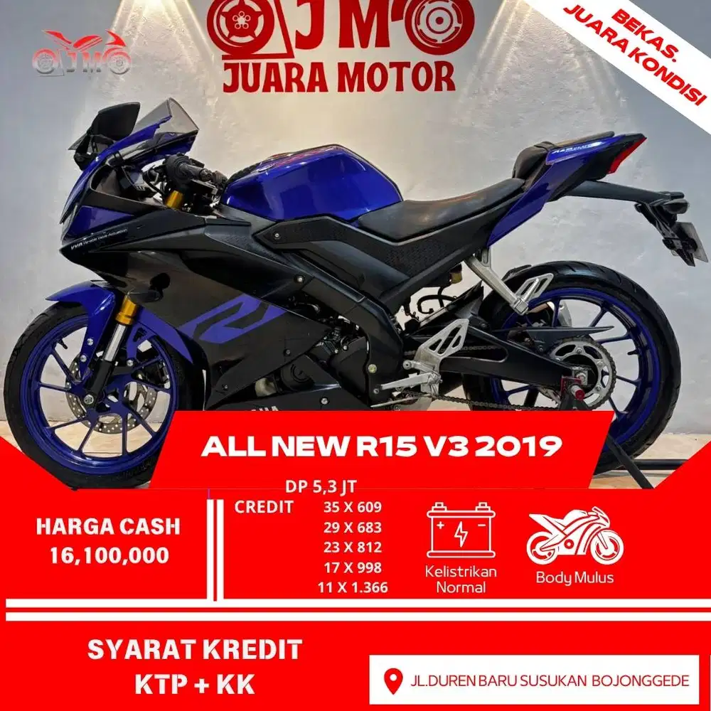 YAMAHA R15 V3 2019 CREDIT PROSES CEPAT ANGSURAN RINGAN DIBANTU ACC
