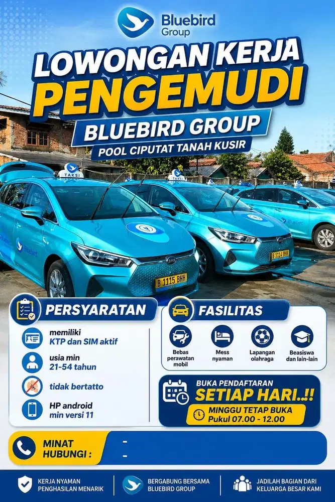 Lowongan Driver Bluebird Pool Tanah Kusir