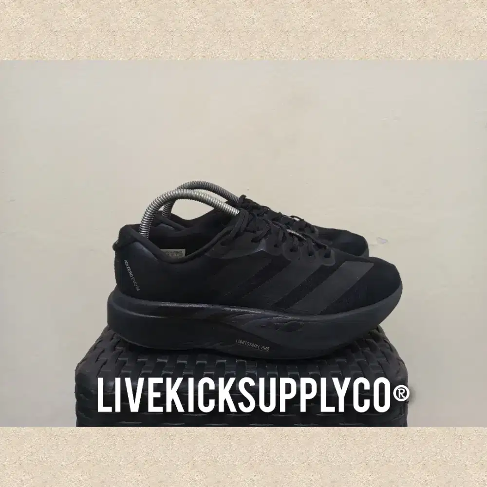 Adidas Adizero EVO SL Fullblack •Preloved,Second,Thrift•