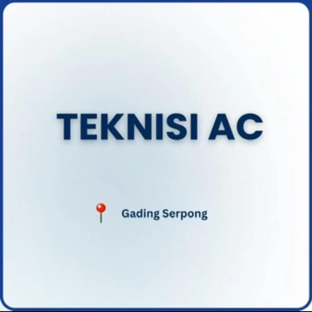 Lowongan Teknisi & Helper