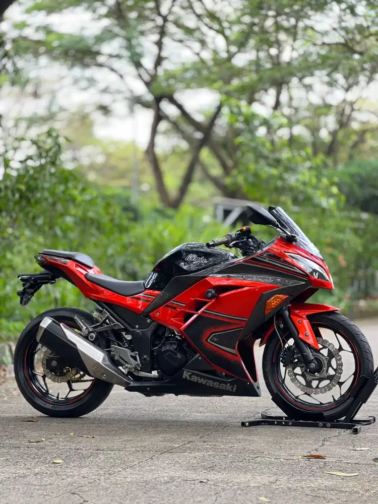 KAWASAKI NINJA 250 FI ABS OLD ORANGE 2014 KM 19K PAJAK ON FULL MULUS