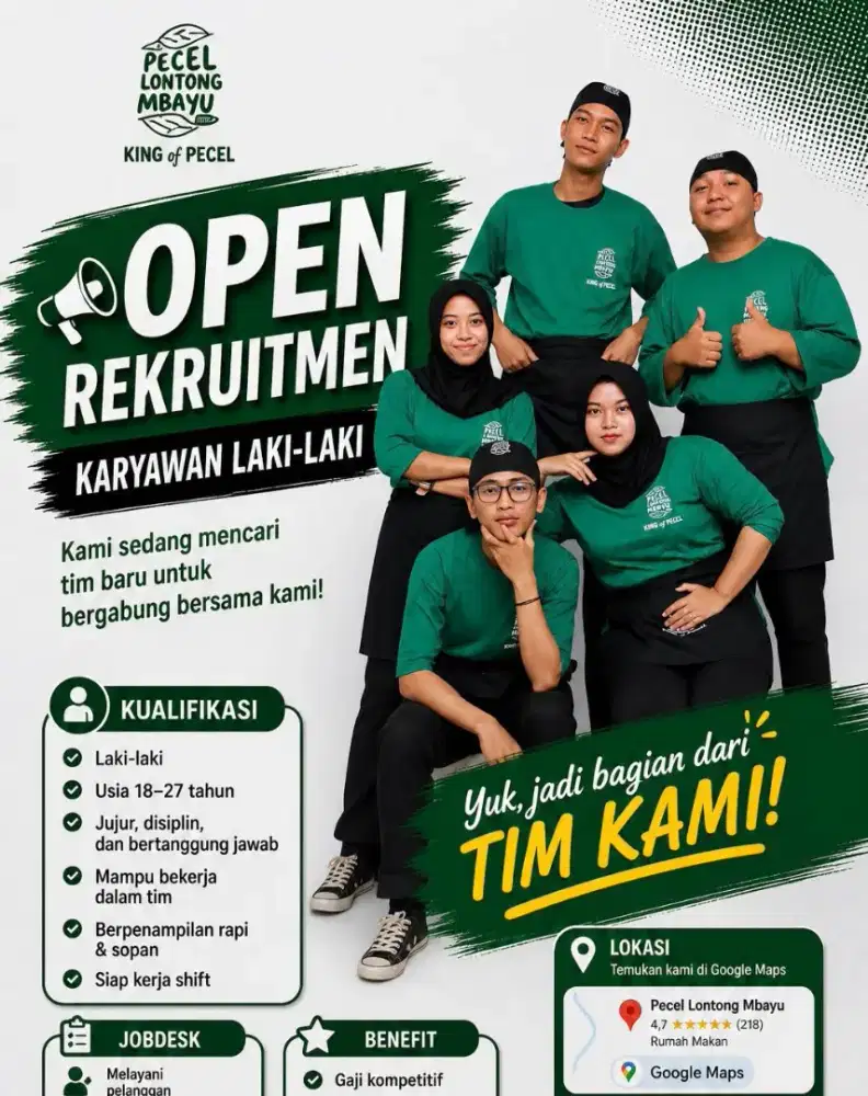 Staff pecel lontong mbayu