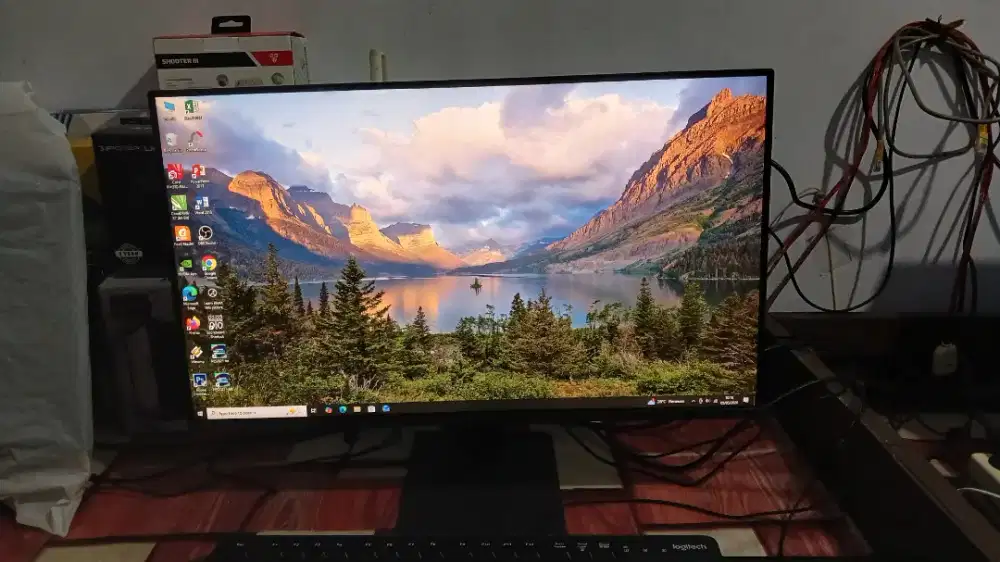 1set PC Amd Ryzen 5 5500 ram 16gb ddr4 ssd 500gb Hdd 500gb Vga 4gb