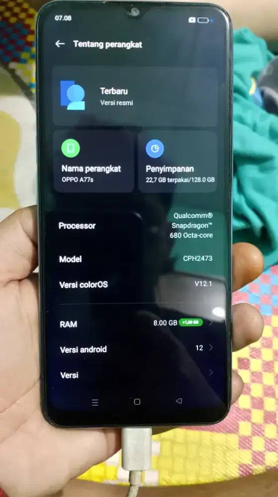 Oppo a77s bekas