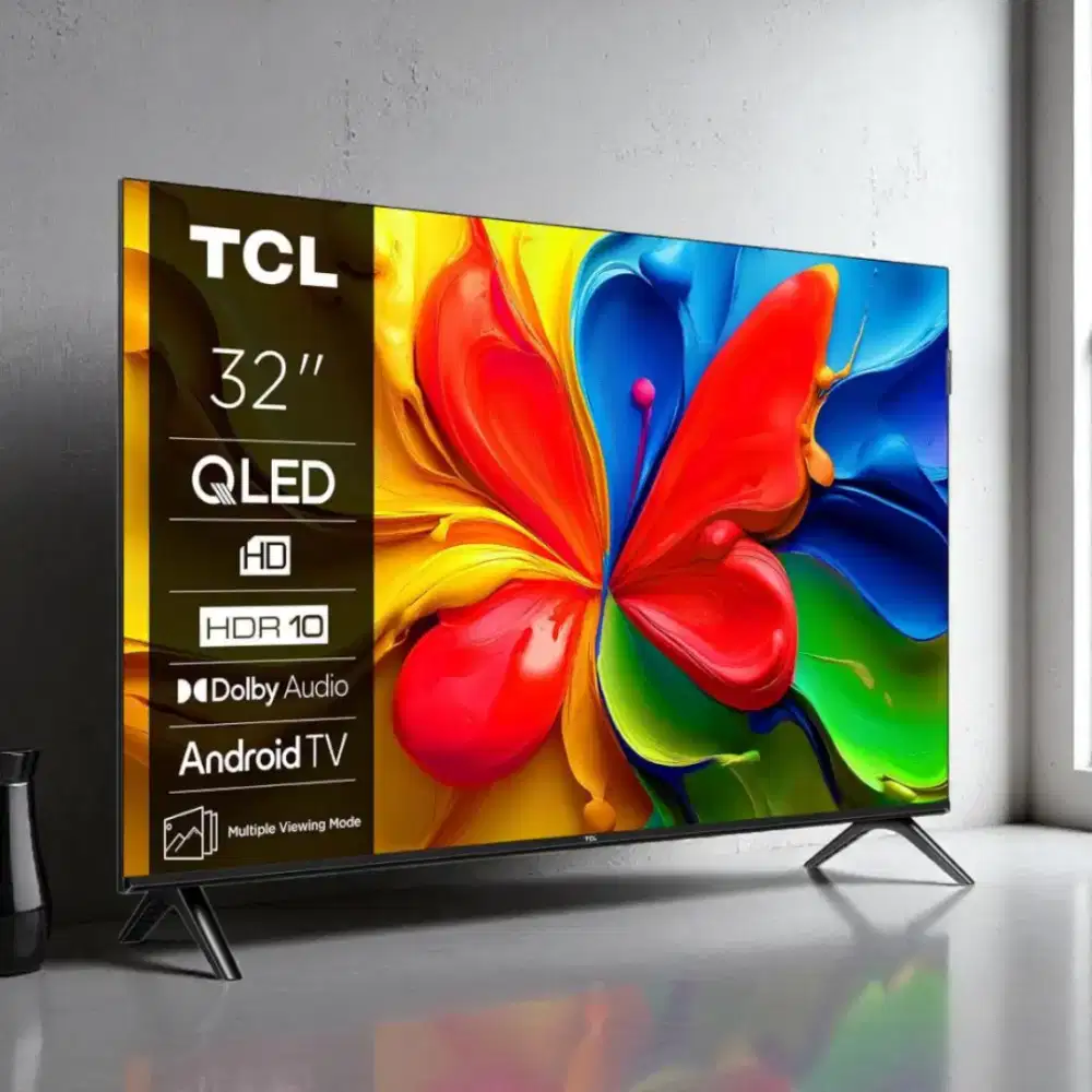 TV TCL QLED GoogleTV 32 inci terbaru - masih baru dan segel