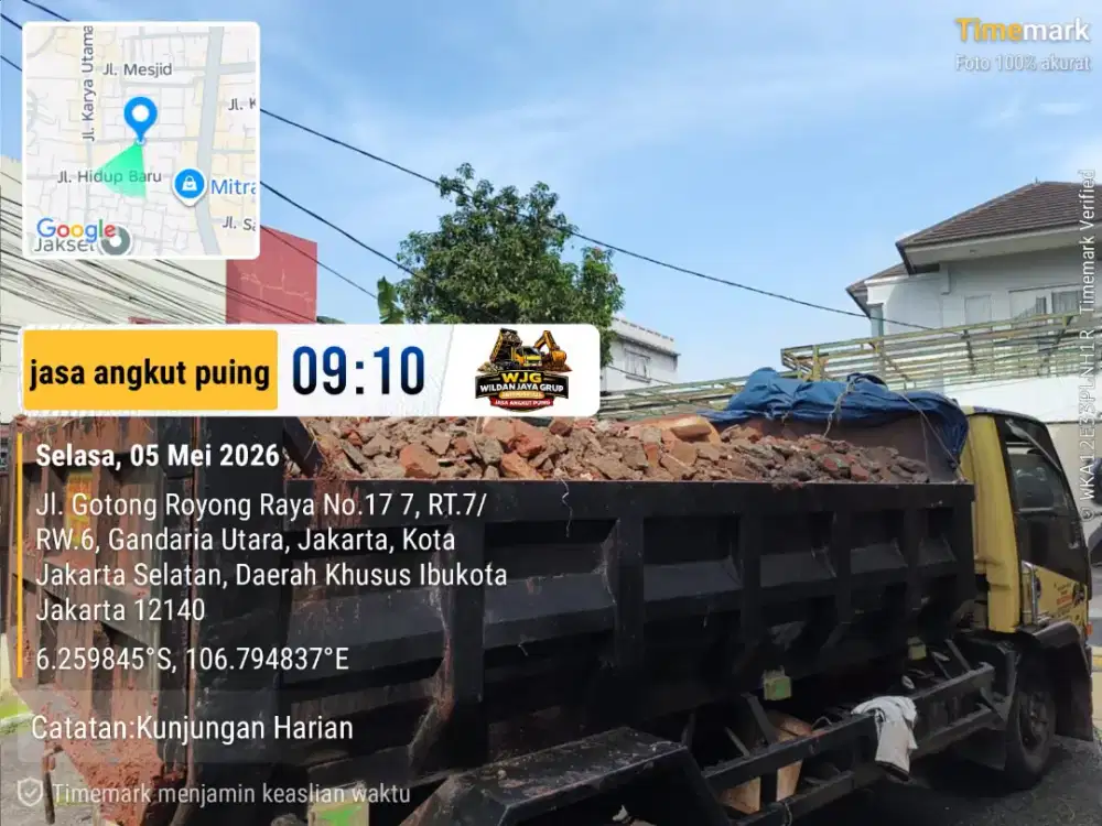Jasa buang puing dan pengurugan