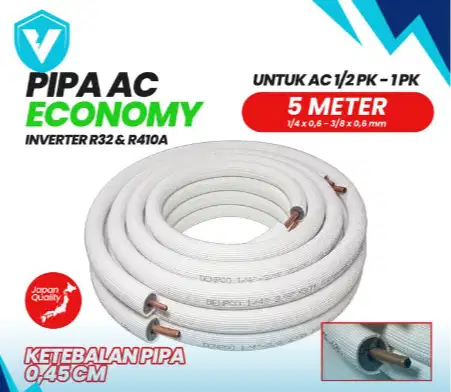 PIPA AC - PIPA AC DENPOO SEMUA MEREK (1/4-38. 1/2PK-1PK) 3/6/9/12/15 M