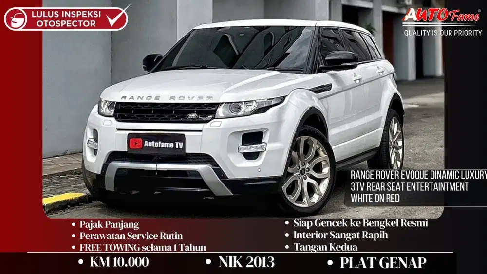 Range Rover Evoque Dinamic Luxury 3TV Rear Seat Entertaintment 2013