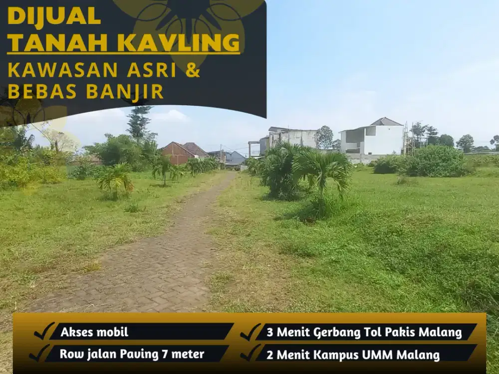 Untuk Bangun Rumah Jual Kavling Akses Mobil Simpangan 3 Menit Bandara Abd Saleh Malang