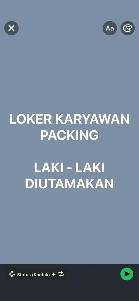 LOKER KARYAWAN PACKING