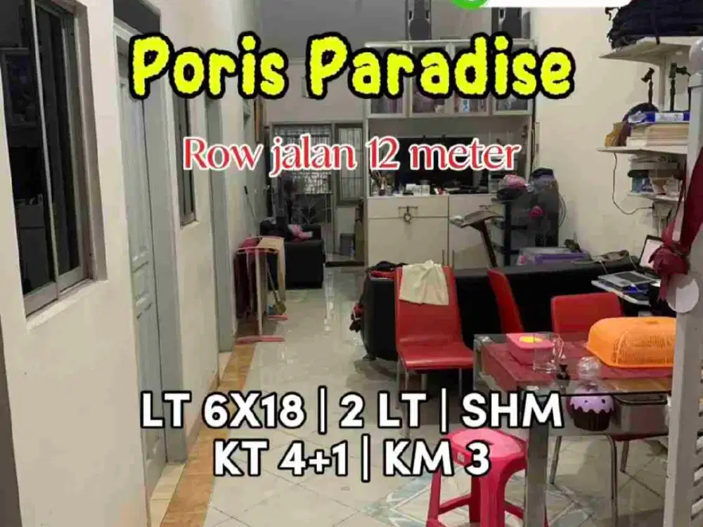 Wilson Dijual Rumah row jalan 12 meter di poris paradise